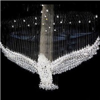New Eagles Design Luxury Modern Crystal Chandelier Lighting Lustre Hall LED Lights Cristal Lamp L100*W55*H80cm 110v-220v