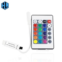 24keys LED Controller RGB IR Remote Controller DC12V  With Mini Receiver LED Driver Dimmer Fit for 5050/3528 RGB LED Strip Light
