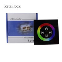 DC12-24V 4A /CH Wall Mounted RGB LED Touch Switch Panel Controller Led Dimmer for Led Strip lights