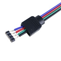 10pcs 4pin Male connector cable For RGB smd led strip light easy install No Need Soldering For 5050/3528 RGB LED Strip light