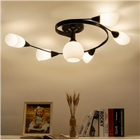 Vintage Ceiling Lights For Home Lighting Luminaire Multiple Rod Wrought Iron Ceiling Lamp E27 Bulb Living Room Lamparas De Techo