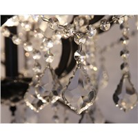 Loft Vintage American Rural Orb Globe crystal ring chandelier  Rustic creative clothing store restaurant iron hanging lamp