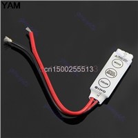 5pcs/lot Mini 3 Key 12V 12A Controller Dimmer Amplifier For RGB 5050 3528 LED Strip Light