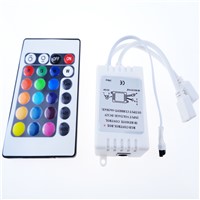 24 Keys IR Remote Controller RGB LED Dimmer 12V 6A 2 port For 5050 3528 SMD LED Strip RGB Bulb Light Mini RGB Controller 1PCS