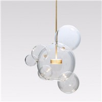 Clear glass ball living room chandeliers art deco bubble lamp shades chandelier Modern indoor lighting restaurant iluminacao