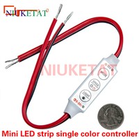 1pcs Dimmer LED Strip RGB Controller DC 12V 24V Mini Dimmer LED Single Color Controller for 5050 3528 5730 LED Strip Light