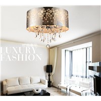 Modern LED K9 Lustre Crystal Chandelier Drum Crystal Ceiling Lamp Fixture Lighting Dining Room Luminre E14 Lamps And Chandeliers