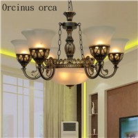 American style chandeliers dining room living room bedroom simple European style retro wrought iron branch shaped lamp