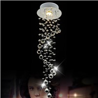 Modern Crystal Chandelier Lighting led lustre crystal For Dining Room Kitchen Living Room Pendant Fixture Long Spiral Suspension