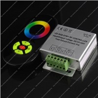 DC12V-24V 18A RGB LED Controller Aluminum Box with RF 5 Key Half Touch Wireless Remote &amp; Color Wheel  for RGB LED Striplight