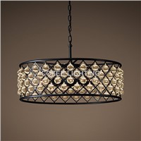 Vintage Glass Drop Chandelier Lamp LED Lighting Crystal Hanging Light lustres de cristal for Living Dining Room Home Decor