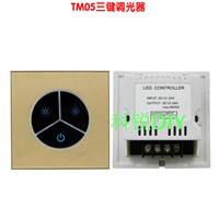 Hot sell TM05 Touch Panel  LED Dimmer 3 Touch Buttons for Single Color Strip DC 12V-24V 8A