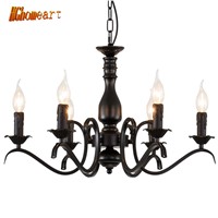 HGhomeart Chandeliers Iron Candle Light European style OD-204 Living Room Restaurant  Bedroom Creative Bar Retro Chandelier