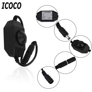 ICOCO New Arrival DC 12V-24V Control Inline Manual Dimmer Switch for LED Strip Light Home Office Shops Light Accessory Hot Sale