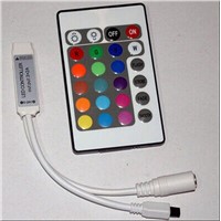 5-24V Mini 24key RGB LED Controller With Remote Control for 5050 3528RGB  Led Strip Lights