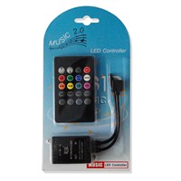 20 Keys Music Voice Sensor RGB Controller IR Remote Control For 3528 5050 RGB LED Strip light