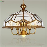 Europe Lustre Copper Led Chandeliers Lamparas Glass Dining Room Led Pendant Chandelier Lighting Bedroom Hanging Lights Fixtures