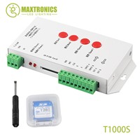 T1000S SD Card WS2801 WS2811 WS2812B LPD6803 LED 2048 Pixels Controller DC5~24V T-1000S RGB Controller