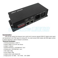 4A DC12V-24V  DMX512 Controller 3 Channels rgb led controller DMX Decoder  For RGB LED STRIP