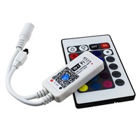RGB/RGBW wifi LED controller dimmer 12V + 24keys remote control APP iphone/android/tablet/smartphone wireless for led strip