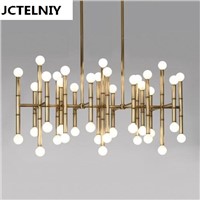 LED 42 BUlbs Bamboo droplight Jonathan Adler Meurice pendant lamp contemporary contracted, wrought iron rectangular Chandeliers