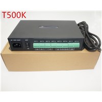 T-500K controller Computer online RGB Full color led pixel module controller 8ports support up to 300000 pixels ws2801 ws2812b