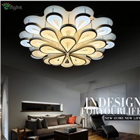 Modern Metal Peacock Bedroom Led Chandelier Lighting Lustre Acrylic Living Room Dimmable Led Ceiling Chandeliers Lights Fixtures