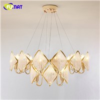 FUMAT Nordic K9 Crystal Chandeliers Creative Luxury Lights For Living Room Office Mall Hotel Designer Lustre Crystal Chandlier
