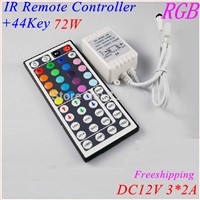 HOT! Min44key IR Remote Controler RGB12 V 72W LED strip Infrared controller PWM256 for LED strip lights 5050Dimmer  Freeshipping