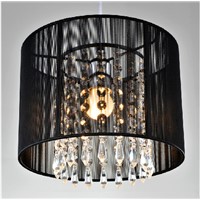 Modern crystal chandelier importers K9 crystal lustres de cristal fixture Black White fabric chandelier for living bedroom lamp