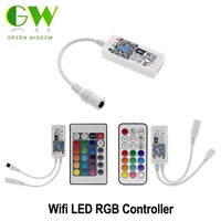 WiFi RGB Led Controller DC12-24V With IR24Key / RF21Key Remote Control For RGB LED Strip