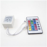 24 Keys 12 Volts IR Remote Controller 6A Dimmer for RGB SMD 3528 5050 LED Strip Lighting 300 LEDS DC 12V CE ROSH Approval