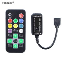 Tanbaby Mini 20Key IR Infrared Led Controller Black DC12V 6A  RGB Control With Remote For 5050 3528 RGB Strip Ribbon Tape
