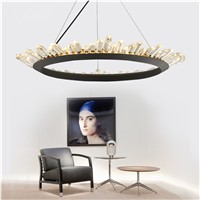 modern Acrylic Crystal Chandelier lighting led black contemporary chandeliers lamp for dining room bedroom AC 110V-260V