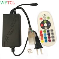 24 key IR remote RGB Controler US/EU Plug with 10mm/12mm 4pin connector direct for 1-30M AC220V/110V 5050 RGB LED Strip Lights
