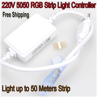 50M Auto Jump RGB controller for AC 110V / 220V SMD5050 LED Strip Light Flash Fade Effect CE EU US Plug