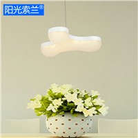 Modern LED 7W white acrylic chandelier for bedroom bar table studyroom office Art chandelier AC90V-260V ceiling chandelier