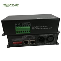 New 4CH DC12-24V Led RGBW DMX512 Decoder led DMX controller, RGB LED DMX512 decoder 4 Channel * 4A for LED Strip Light Usage