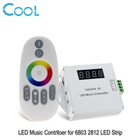 Colorful LED Music Controller DC12-24V Magic LED Tape Digital With RF Touch Remote Controller For 6803 2812 Strip