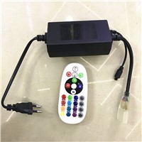 AC 220V RGB 5050/3528 Led Strip Controller 20/24 Keys Wireless IR Remote Control Dimmer or Wire Control 16/8 Functions Controler