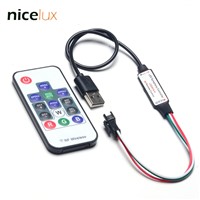 USB Connect Cable for 3 Pin WS2812 Digital LED Pixel Strip with Wireless RF Remote DIY Controller WS2812B Control JST Connector