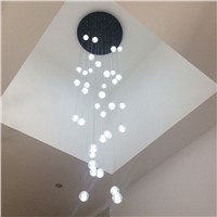 Modern LED crystal chandelier lights with 36 Meteor Shower Crystal ball Fixtures  home Decor entry hallway Lamp light