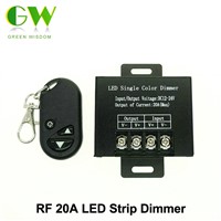LED Single Color Dimmer DC12V-24V 20A 3 Key RF for Single Color LED Strip Controller.