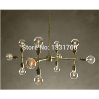 12 heads chandelier for living room hotel hall museum modern pendant lamp bronze color unique design suspension lighting