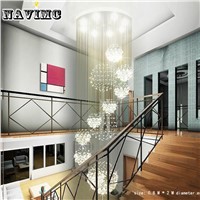 Modern Large Crystal Chandelier Light Fixture for Lobby, Staircase, Stairs, Foyer Long Spiral Crystal Light Lustre Ceiling Lamp