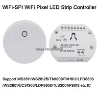DC5-24V 10A WiFi-SPI RGB LED Pixel Strip WiFi Controller Support WS2811 WS2812B TM1809 TM1812 LPD6803 WS2801 UCS1903 TLS3001 IC