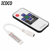 10 Keys DIY Wireless RGB Remote Controller LED Colorful Light with Cable for LED Light Strip SMD5630 SMD5050 SMD3528