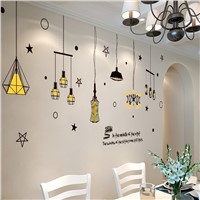 Creative color personalized chandelier pattern wall stickers living room bedroom kids room dormitory decoration wall stickers