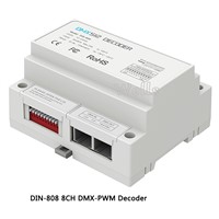 LTECH DIN-808;8CH DMX-PWM Decoder;DC12-24V input;3A*8CH Max 24A output led comtroller for led strip light