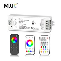 MJJC RGB RGBW LED Strip Controller RF 12v 24v 2.4G Wireless RGBW Remote Controller 12 volt 5 Years Warranty